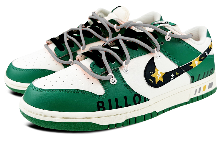 Lookbook [Kasur Kasut] Nike Dunk Low 'Graffiti Dollar Jutawan Hijau Putih' DR9654-100(Team叁-男款富翁美元QD)
