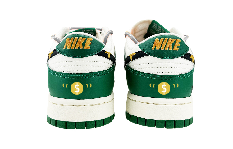 Purchase [Kasut Custom] Nike Dunk Low 'Millionaire Dollar Graffiti Putih Hijau' DR9654-100(Team叁-男款富翁美元S-BOX)