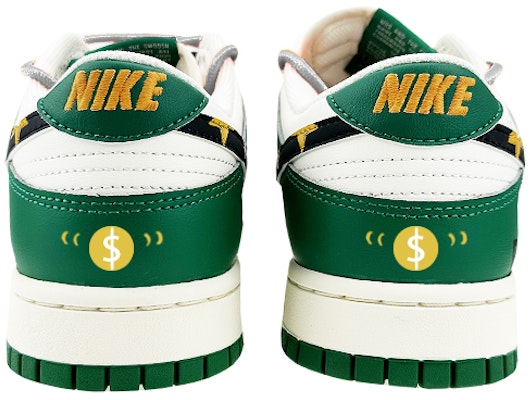 Sepatu Nike Dunk Low 'Millionaire Dollar Graffiti Putih Hijau' Custom DR9654-100(Team叁-男款富翁美元QD) Purchase Sepatu Nike Dunk Low 'Millionaire Dollar Graffiti Putih Hijau' Custom DR9654-100(Team叁-男款富翁美元QD)