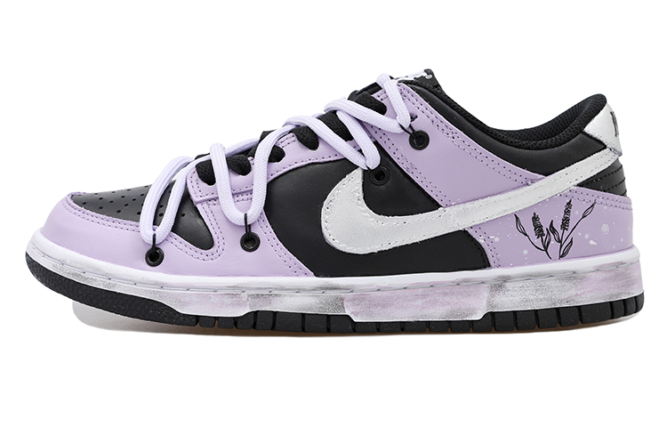 Buy [Kasut Custom] Nike Dunk Low 'Minimalist Lavender Distressed Silver Swoosh' CW1590-100(Team拾玖-薰衣草女S-BOX)