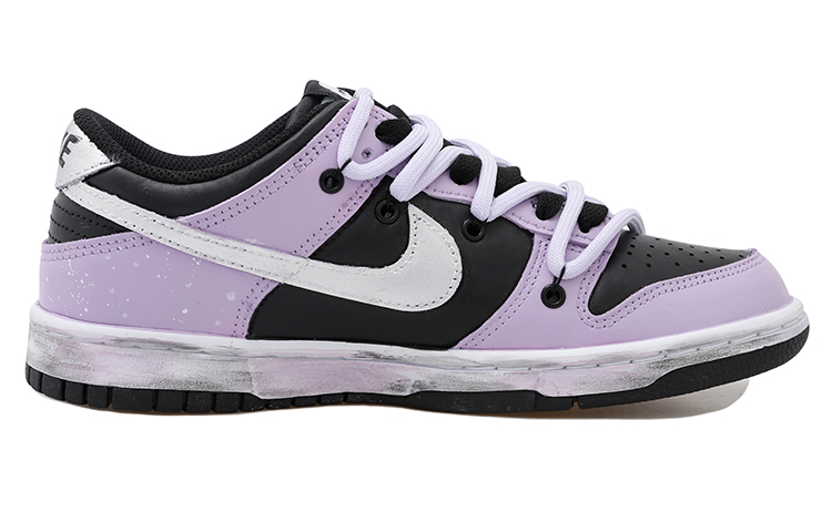 Order [Kasut Custom] Nike Dunk Low 'Minimalist Lavender Distressed Silver Swoosh' CW1590-100(Team拾玖-薰衣草女S-BOX)
