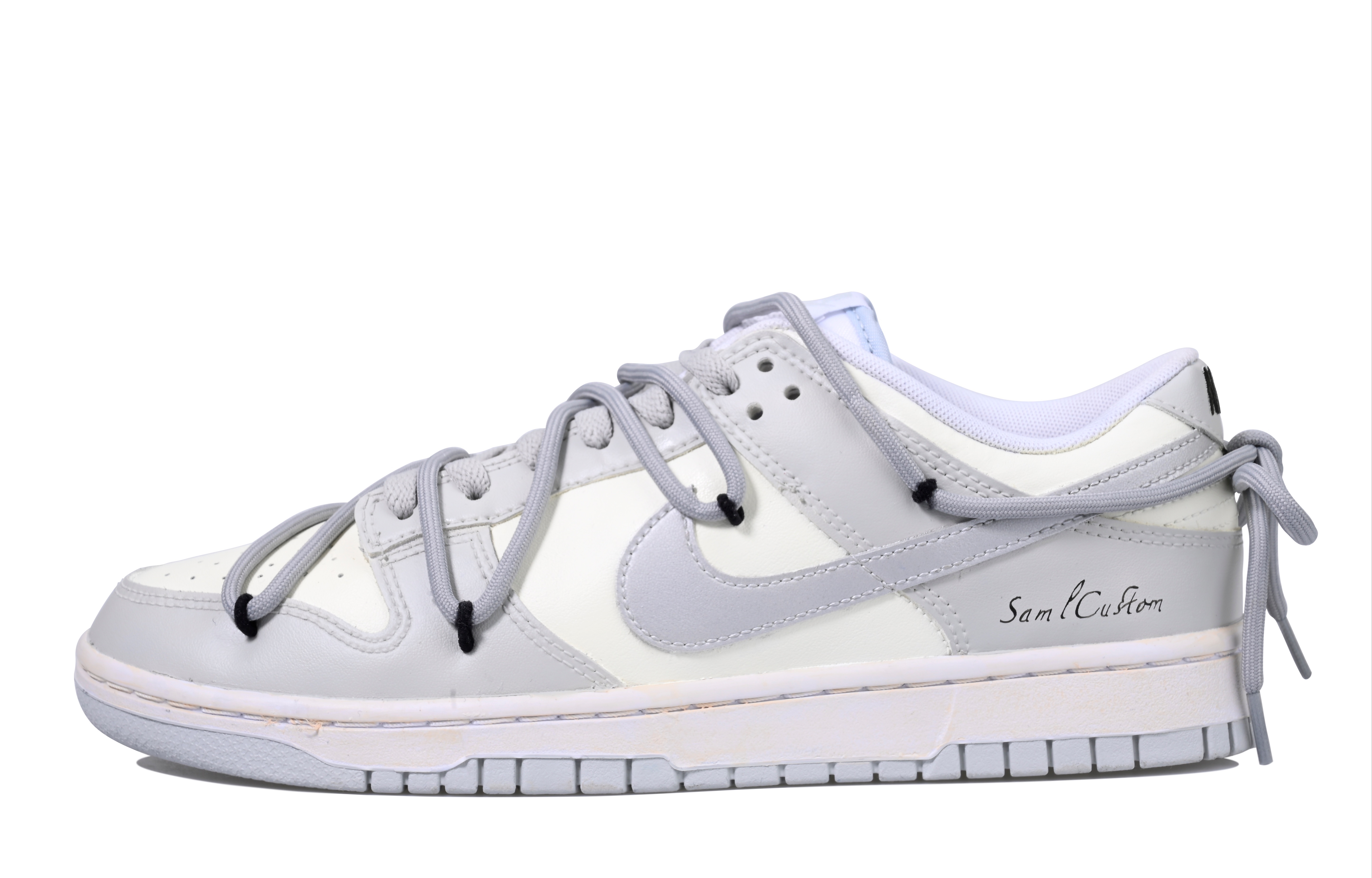 Buy [Zapatillas Personalizadas] Nike Dunk Low 'Minimalista Silver Swoosh' DH9765-102(Team6-极简工业-解构)
