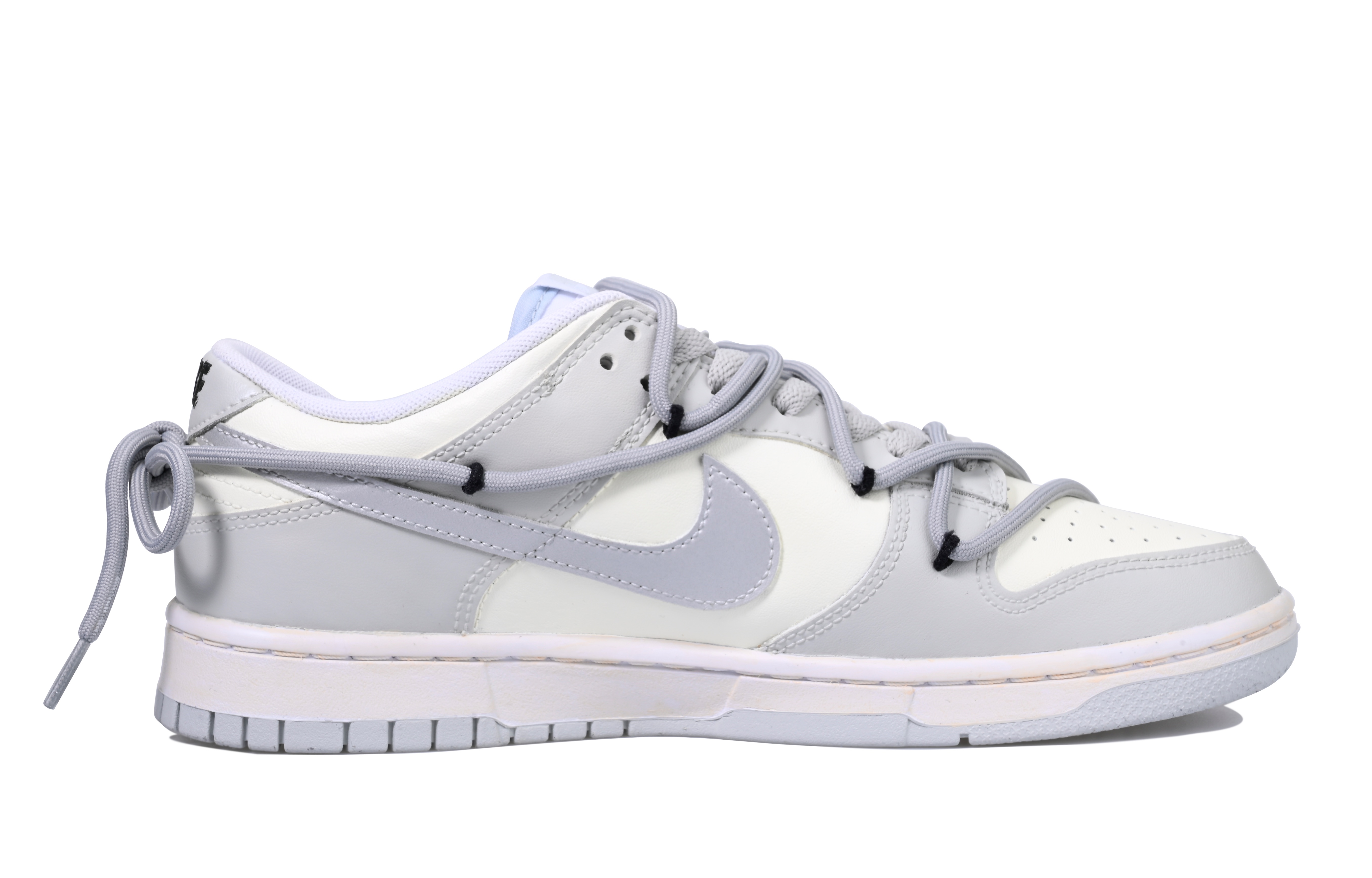 Order [Zapatillas Personalizadas] Nike Dunk Low 'Minimalista Silver Swoosh' DH9765-102(Team6-极简工业-解构)