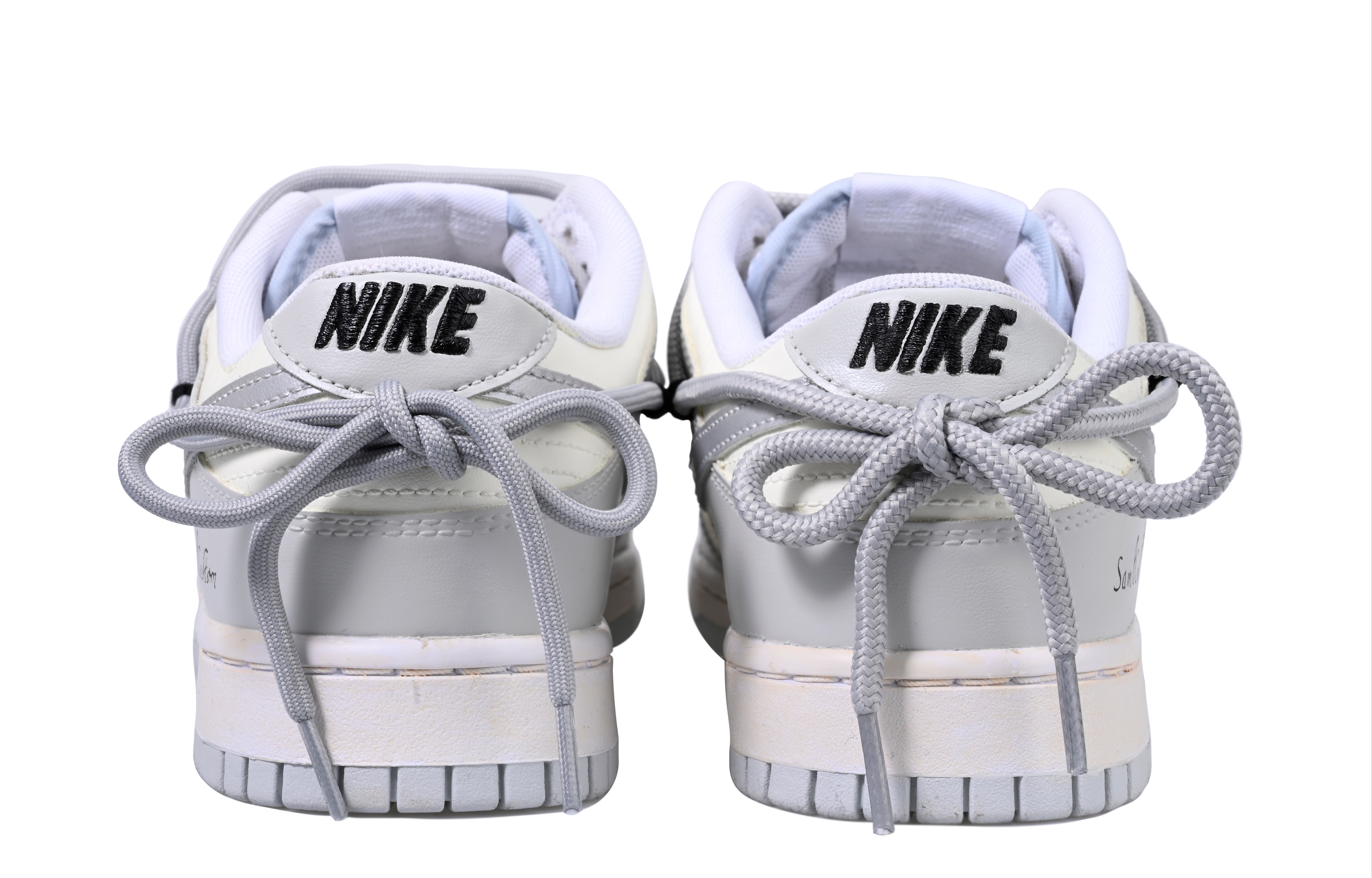 Shop [Zapatillas Personalizadas] Nike Dunk Low 'Minimalista Silver Swoosh' DH9765-102(Team6-极简工业-解构)