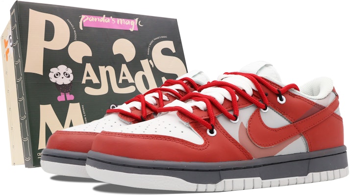 【訂製球鞋】Nike Dunk Low 柏圖斯 街頭 解構 無性別風 簡約 低筒 滑板鞋 男款 白紅 Buy 【訂製球鞋】Nike Dunk Low 柏圖斯 街頭 解構 無性別風 簡約 低筒 滑板鞋 男款 白紅
