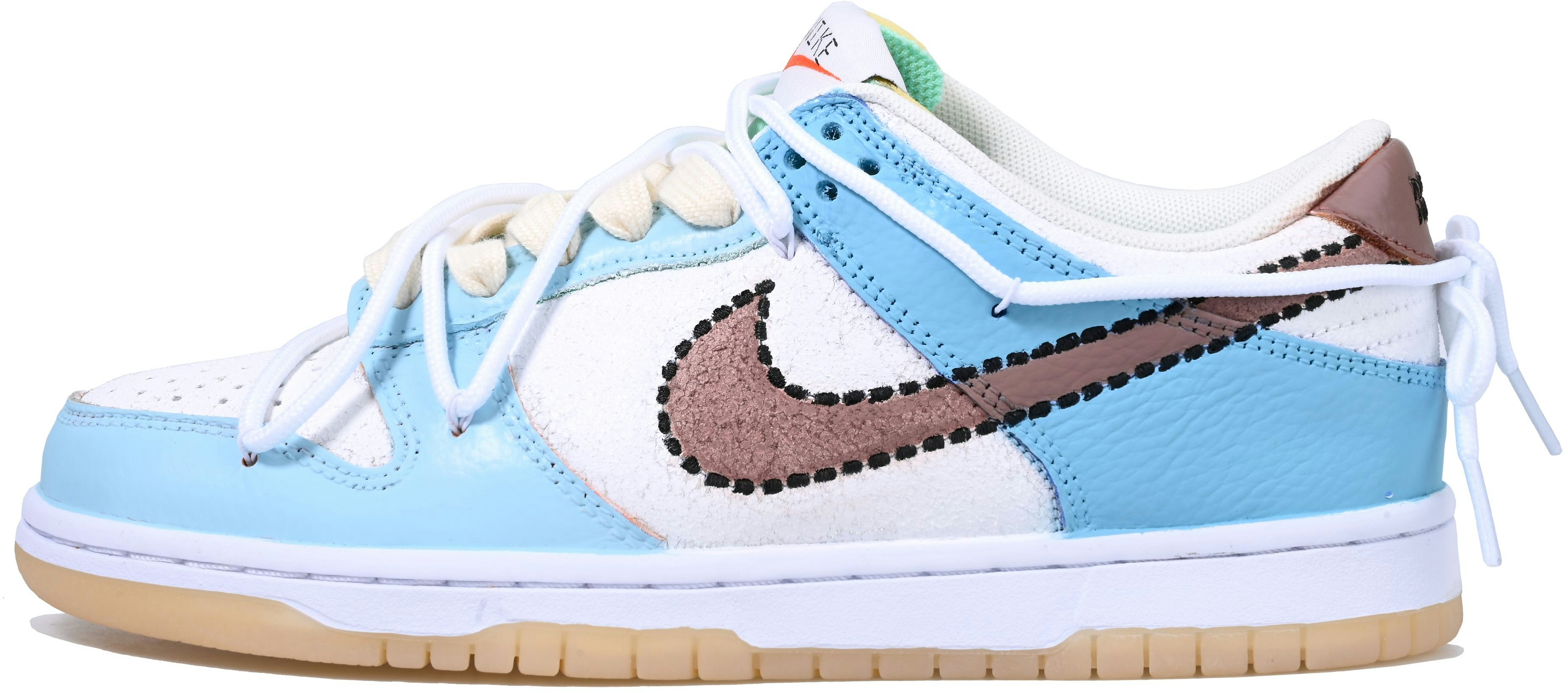 custom-shoes-nike-dunk-low-mint-chocolate-white-blue