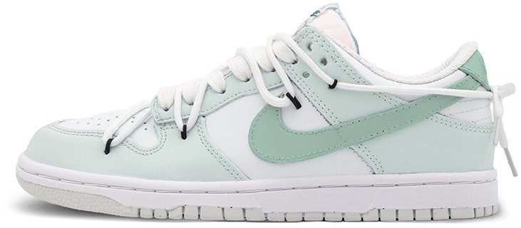 custom-shoes-nike-dunk-low-mint-lemon-grey-green-white