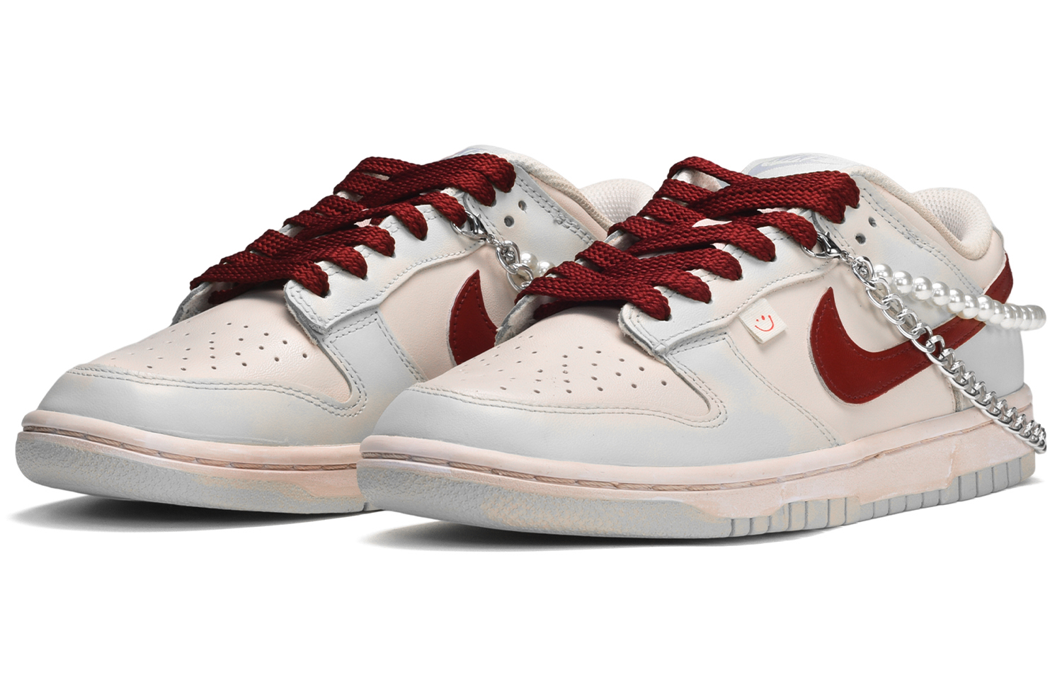 Lookbook 나이키 덩크 로우 '민트 펄 디스트레스트' (59자) DV0831-101(TeamE-男款薄荷珍珠红白灰)