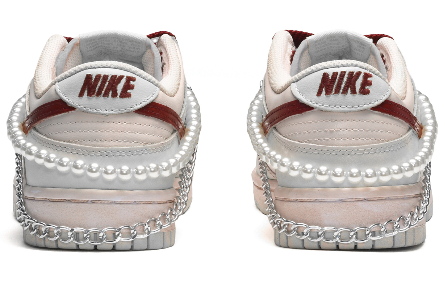 Shop 나이키 덩크 로우 '민트 펄 디스트레스트' (59자) DV0831-101(TeamE-男款薄荷珍珠红白灰)