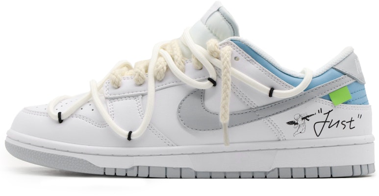 【定制球鞋】 Nike Dunk Low 薄荷一夏 戶外穿搭 高街風 復古做舊 麻繩解構 低幫 板鞋 男款 灰白藍 Buy 【定制球鞋】 Nike Dunk Low 薄荷一夏 戶外穿搭 高街風 復古做舊 麻繩解構 低幫 板鞋 男款 灰白藍