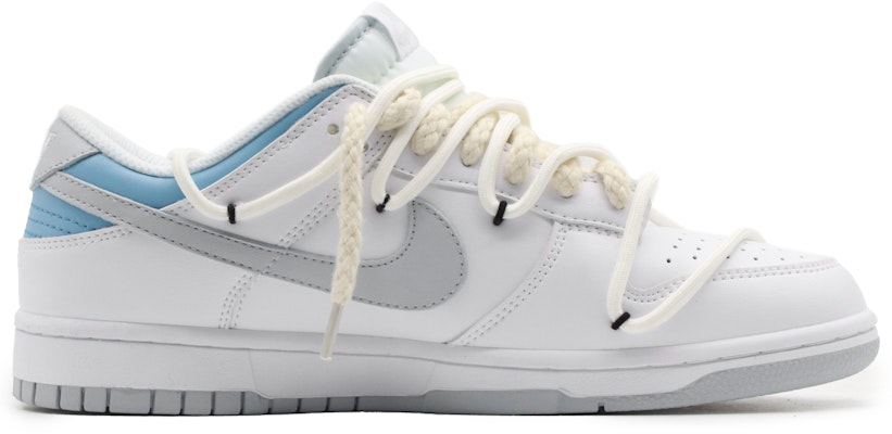 【定制球鞋】 Nike Dunk Low 薄荷一夏 戶外穿搭 高街風 復古做舊 麻繩解構 低幫 板鞋 男款 灰白藍 Order 【定制球鞋】 Nike Dunk Low 薄荷一夏 戶外穿搭 高街風 復古做舊 麻繩解構 低幫 板鞋 男款 灰白藍