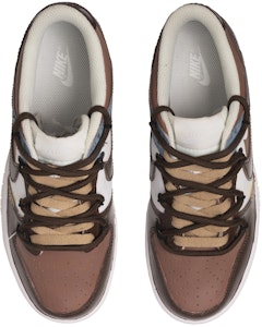 【訂製球鞋】 Nike Dunk Low 美拉德穿搭 復古拼圖 潮流休閒 解構鞋帶 舒適百搭 低筒 板鞋 GS 白藍棕 Shop 【訂製球鞋】 Nike Dunk Low 美拉德穿搭 復古拼圖 潮流休閒 解構鞋帶 舒適百搭 低筒 板鞋 GS 白藍棕