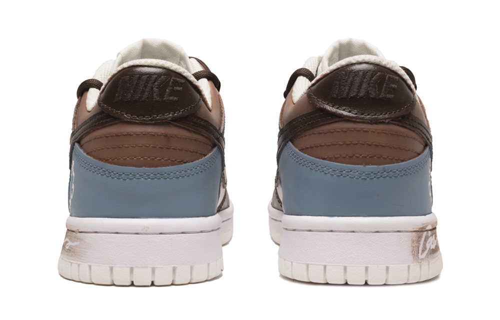 Purchase 【訂製球鞋】 Nike Dunk Low 美拉德穿搭 復古拼圖 潮流休閒 解構鞋帶 舒適百搭 低筒 板鞋 GS 白藍棕