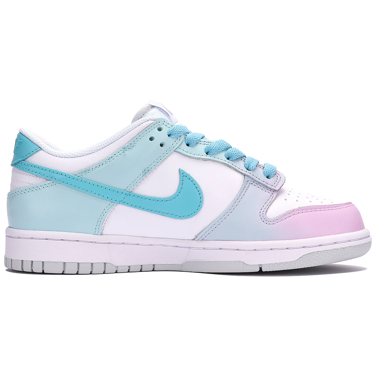 Order 【訂製球鞋】 Nike Dunk Low 鏡蛛 縱橫宇宙 多巴胺 漸變 清新 休閒 低幫 板鞋 GS 粉藍