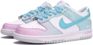 Lookbook 【訂製球鞋】 Nike Dunk Low 鏡蛛 縱橫宇宙 多巴胺 漸變 清新 休閒 低幫 板鞋 GS 粉藍
