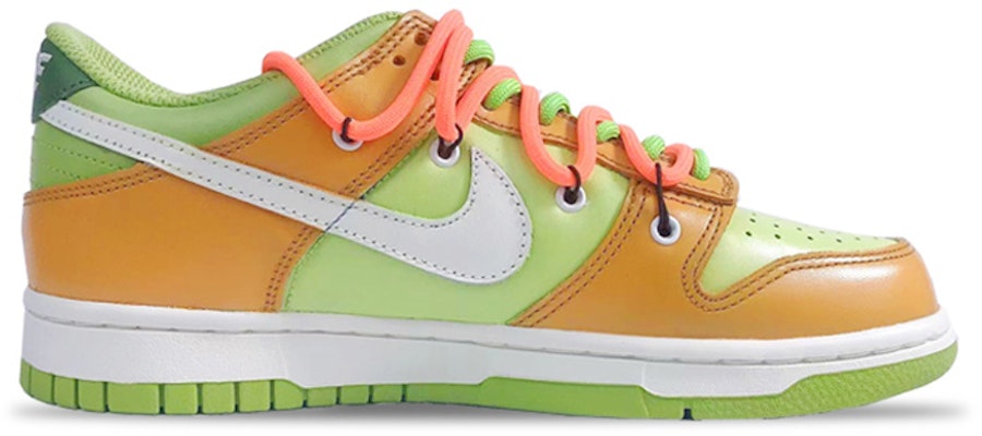 【客製化球鞋】 Nike Dunk Low 彩色拼接 復古 橙風破浪 橘子 布貼 解構鞋帶 噴繪 低筒 板鞋 GS 橙綠 Order 【客製化球鞋】 Nike Dunk Low 彩色拼接 復古 橙風破浪 橘子 布貼 解構鞋帶 噴繪 低筒 板鞋 GS 橙綠