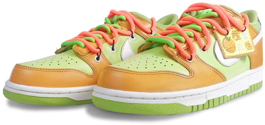 【客製化球鞋】 Nike Dunk Low 彩色拼接 復古 橙風破浪 橘子 布貼 解構鞋帶 噴繪 低筒 板鞋 GS 橙綠 Lookbook 【客製化球鞋】 Nike Dunk Low 彩色拼接 復古 橙風破浪 橘子 布貼 解構鞋帶 噴繪 低筒 板鞋 GS 橙綠