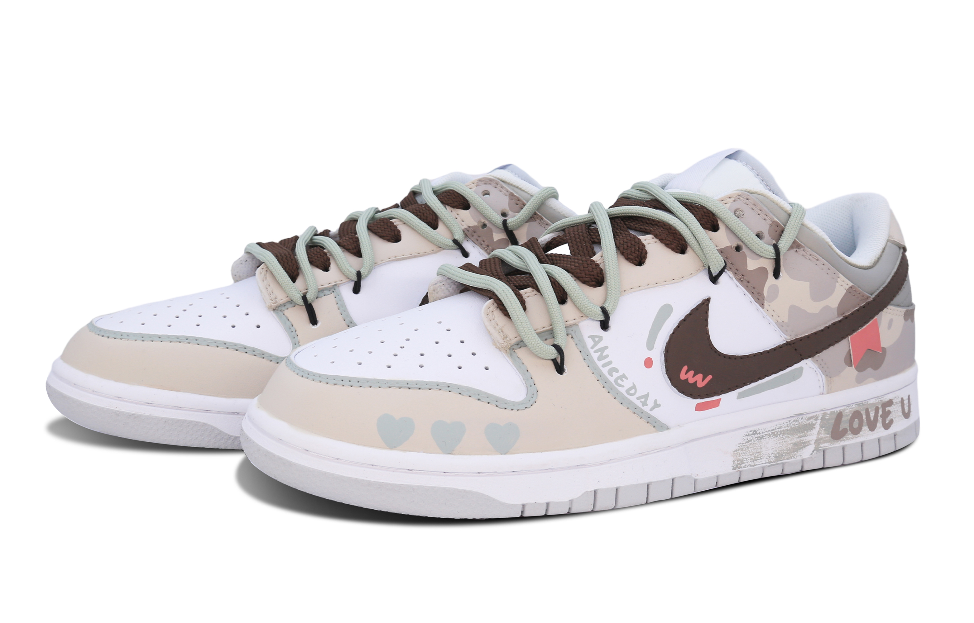 Lookbook 나이키 덩크 로우 '미스트 카모 그라피티' (커스텀) DH9765-102-478349