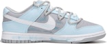 Order 【定制球鞋】Nike Dunk Low 霧藍塗鴉 街頭 做舊劃痕 解構綁帶 復古 防滑耐磨 低筒 板鞋 男款 灰藍色