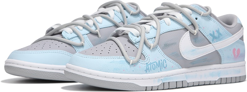 나이키 덩크 로우 '미스티 블루 그래피티' (커스텀) DJ6188-003(Teamfour-男款雾蓝涂鸦) Lookbook 나이키 덩크 로우 '미스티 블루 그래피티' (커스텀) DJ6188-003(Teamfour-男款雾蓝涂鸦)