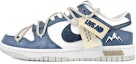 Order 【訂製球鞋】 Nike Dunk 隨心 冰山救援 解構綁帶 潑墨 低筒 板鞋 GS 霧霾藍色