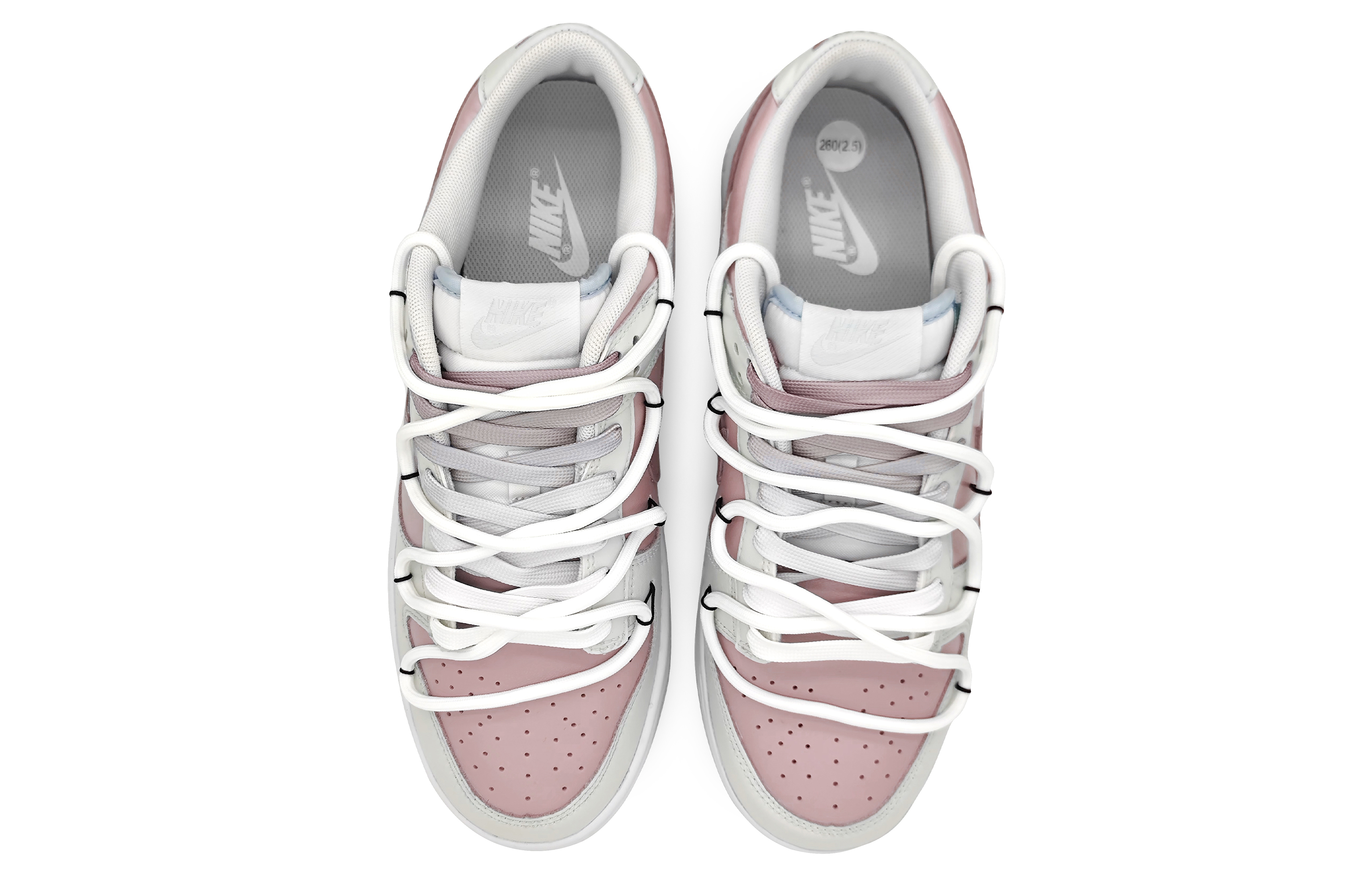 Shop [Kasut Custom] Nike Dunk Low 'Misty Vanilla Peach Blossom' DV0831-101(Team16-男款桃之夭夭解构)