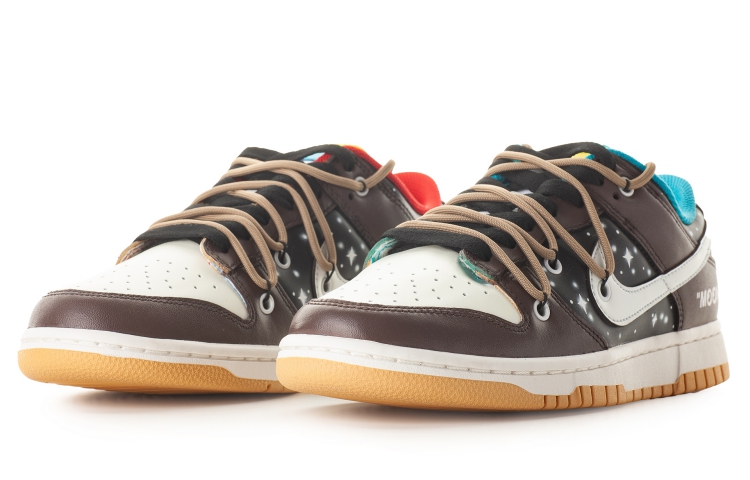 Shop 나이키 덩크 로우 '모카 블랙 화이트' (커스텀) DH0952-100(TeamA-Dunk密男摩卡满天星)