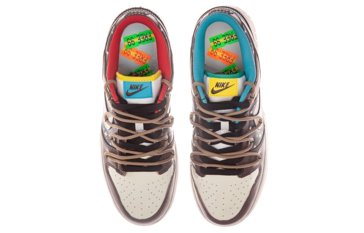 Details for 나이키 덩크 로우 '모카 블랙 화이트' (커스텀) DH0952-100(TeamA-Dunk密男摩卡满天星)