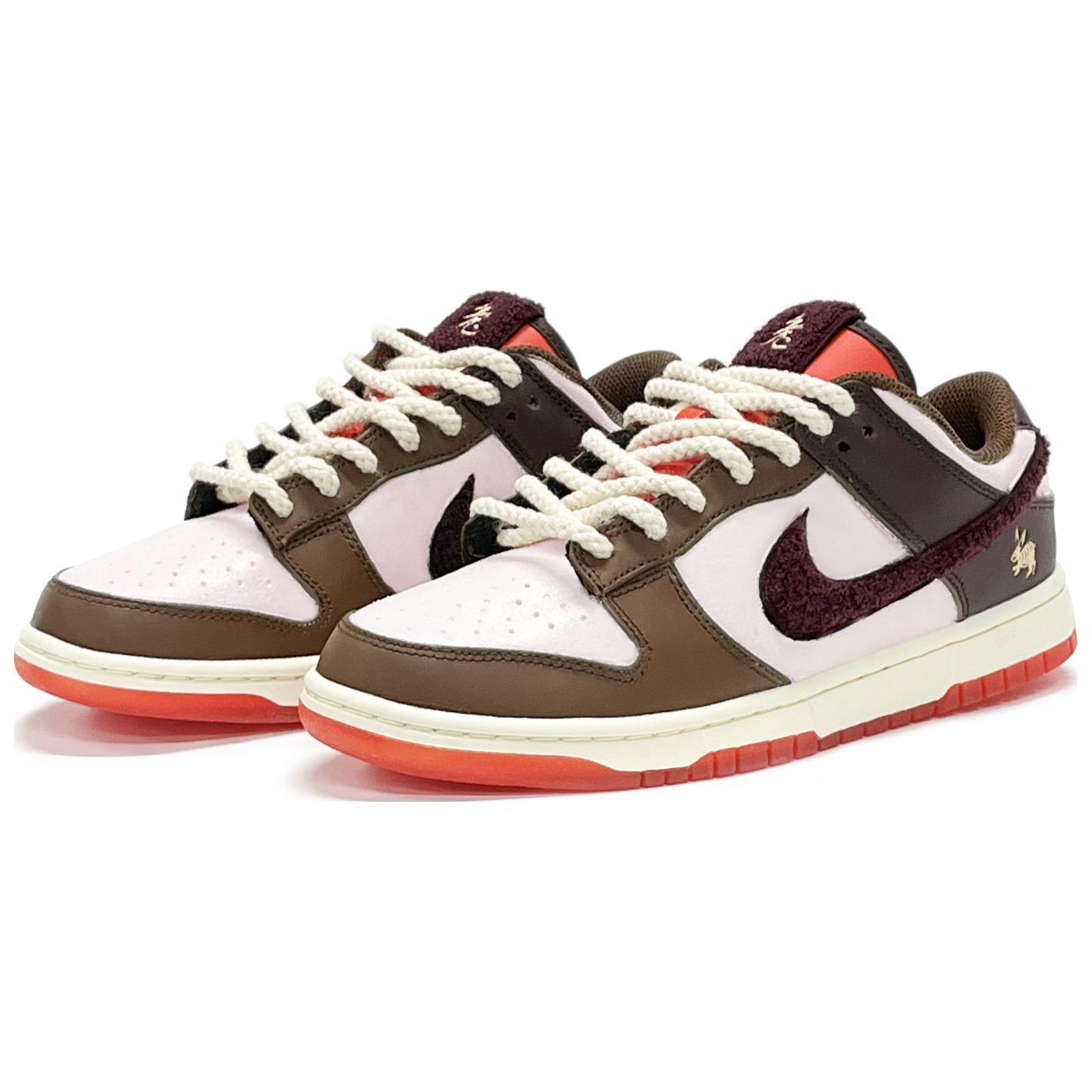 Shop [Sepatu Kustom] Nike Dunk Low 'Mocha Coklat' FD4203-661(TeamTwo-玉兔3.0)
