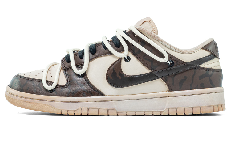 Buy 【定制鞋款】耐克Dunk Low '摩卡棕绷带爆裂' DJ6188-100(Teamfour-男款dunk)