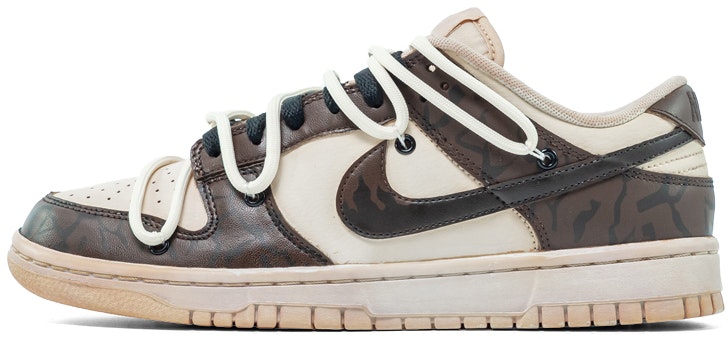 custom-shoes-nike-dunk-low-mocha-brown-bandage-burst