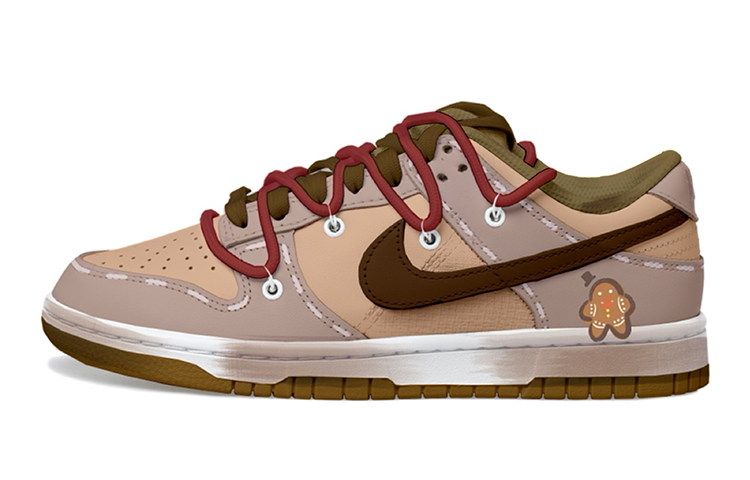 Buy 【カスタムシューズ】ナイキ ダンク ロー 'モカジンジャーブレッド クリスマス解体版' DX6063-131(Team拾玖-姜饼人女S-BOX)