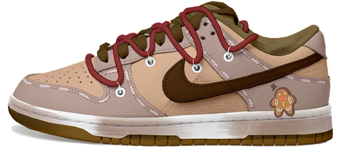 custom-shoes-nike-dunk-low-mocha-gingerbread-christmas-deconstructed