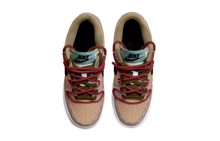 Shop 【カスタムシューズ】ナイキ ダンク ロー 'モカジンジャーブレッド クリスマス解体版' DX6063-131(Team拾玖-姜饼人女S-BOX)