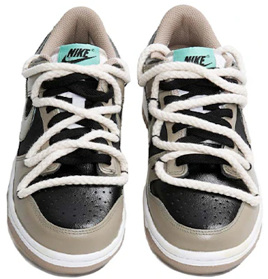 【定制球鞋】 Nike Dunk Low 輕定制系列 抹茶奧利奧 復古 解構 低幫 板鞋 GS 摩卡黑 Shop 【定制球鞋】 Nike Dunk Low 輕定制系列 抹茶奧利奧 復古 解構 低幫 板鞋 GS 摩卡黑