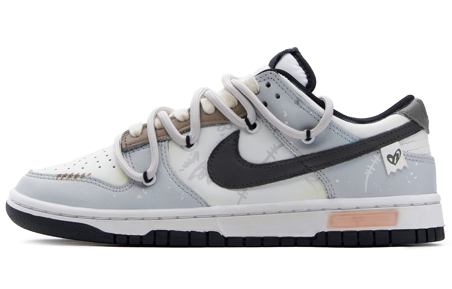 Buy 【カスタムシューズ】ナイキ ダンク ロー 'モカパンダ' DD1391-100(TeamH-男款烟灰油柑S-BOX)