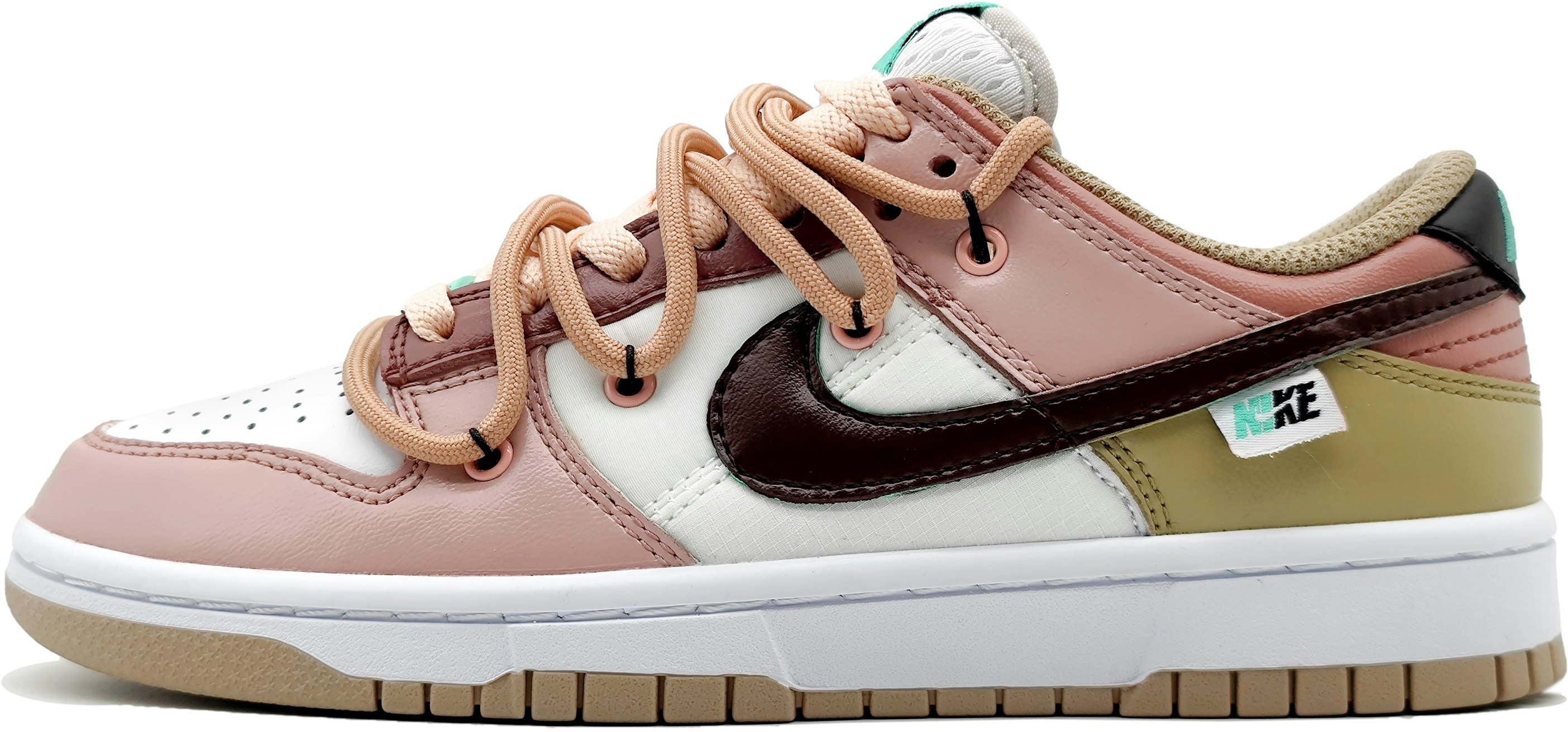 custom-shoes-nike-dunk-low-mocha-patchwork