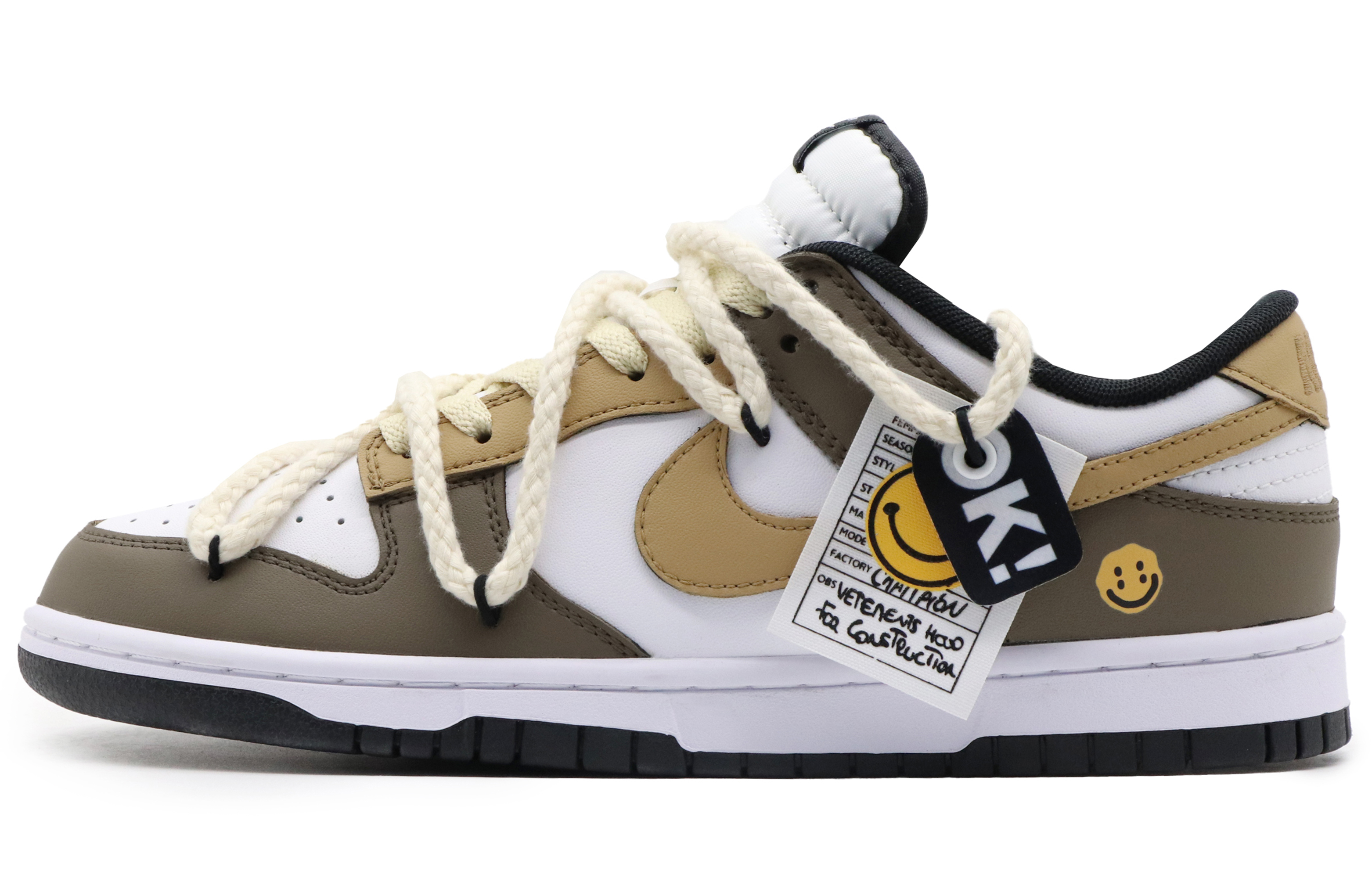 Buy 나이키 덩크 로우 '모카 스트릿 빈티지' (커스텀) DD1391-100(Team57-男款摩卡咖啡)