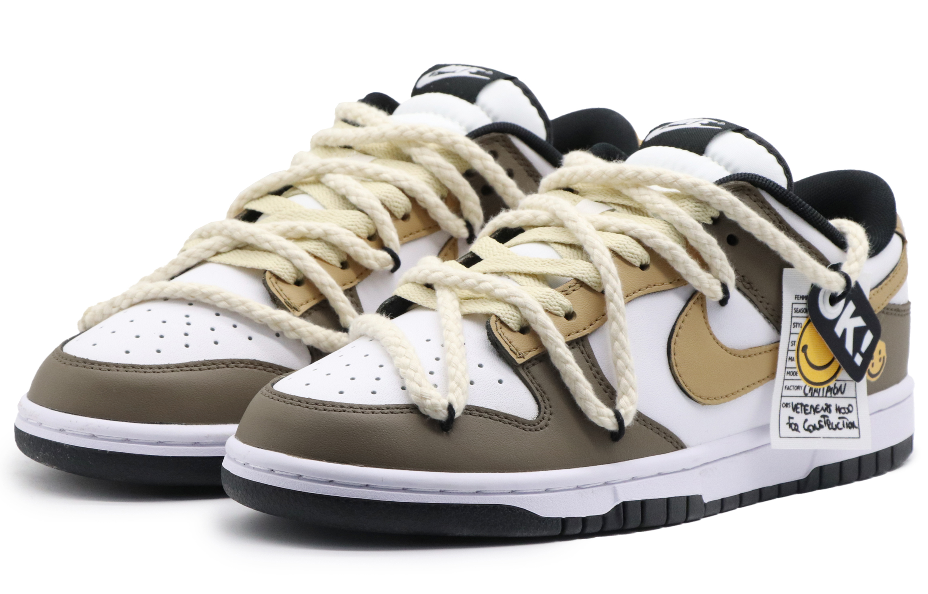 Lookbook 나이키 덩크 로우 '모카 스트릿 빈티지' (커스텀) DD1391-100(Team57-男款摩卡咖啡)