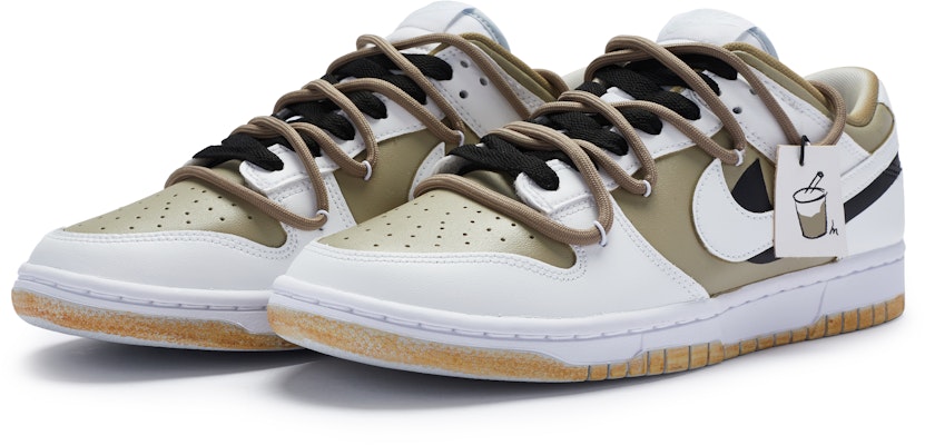 【客製化球鞋】 Nike Dunk Low 811製造 雪頂摩卡 清爽簡約 手繪噴繪 低筒 休閒鞋 男款 白棕 Lookbook 【客製化球鞋】 Nike Dunk Low 811製造 雪頂摩卡 清爽簡約 手繪噴繪 低筒 休閒鞋 男款 白棕