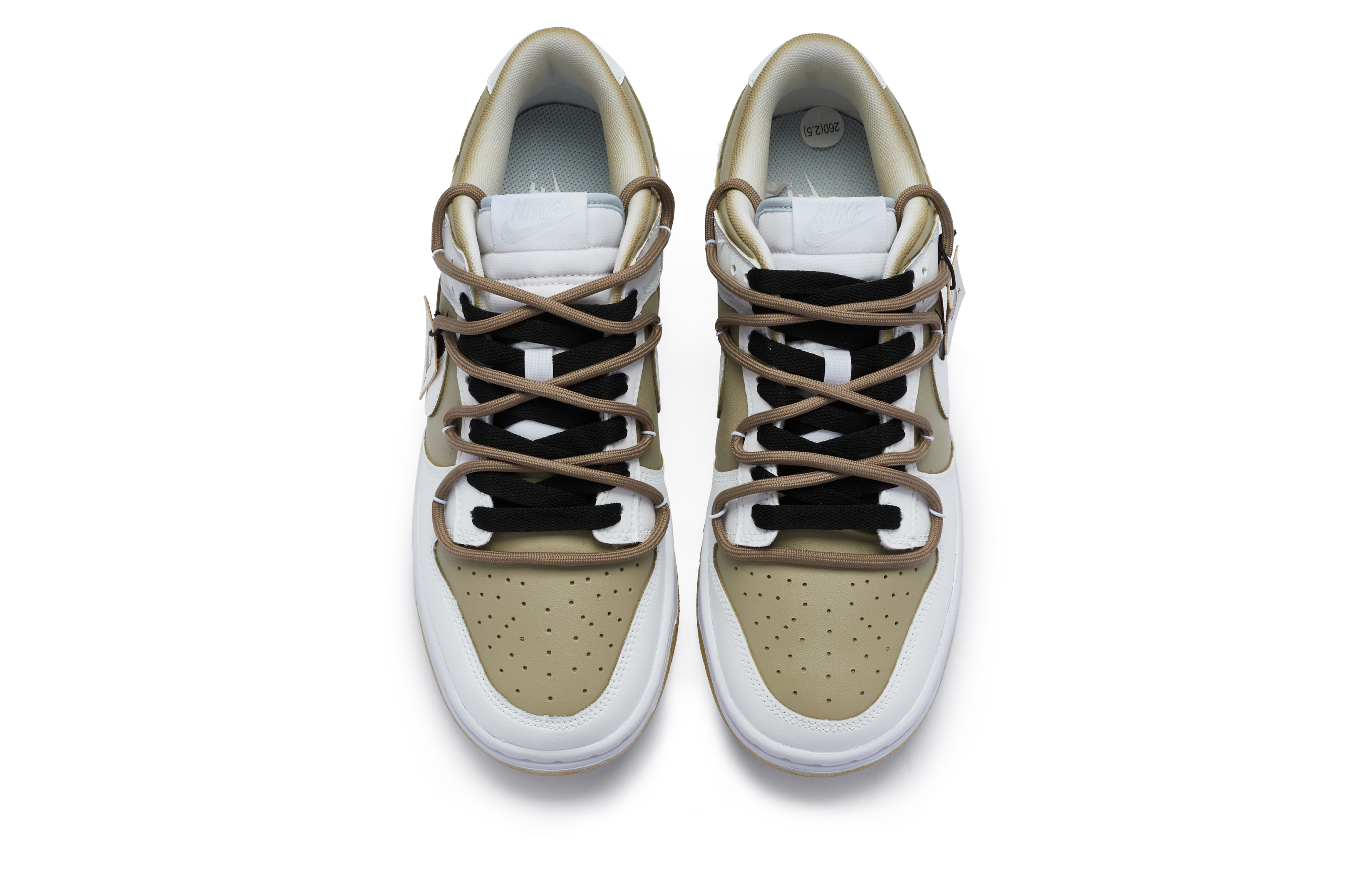 Shop 【客製化球鞋】 Nike Dunk Low 811製造 雪頂摩卡 清爽簡約 手繪噴繪 低筒 休閒鞋 男款 白棕