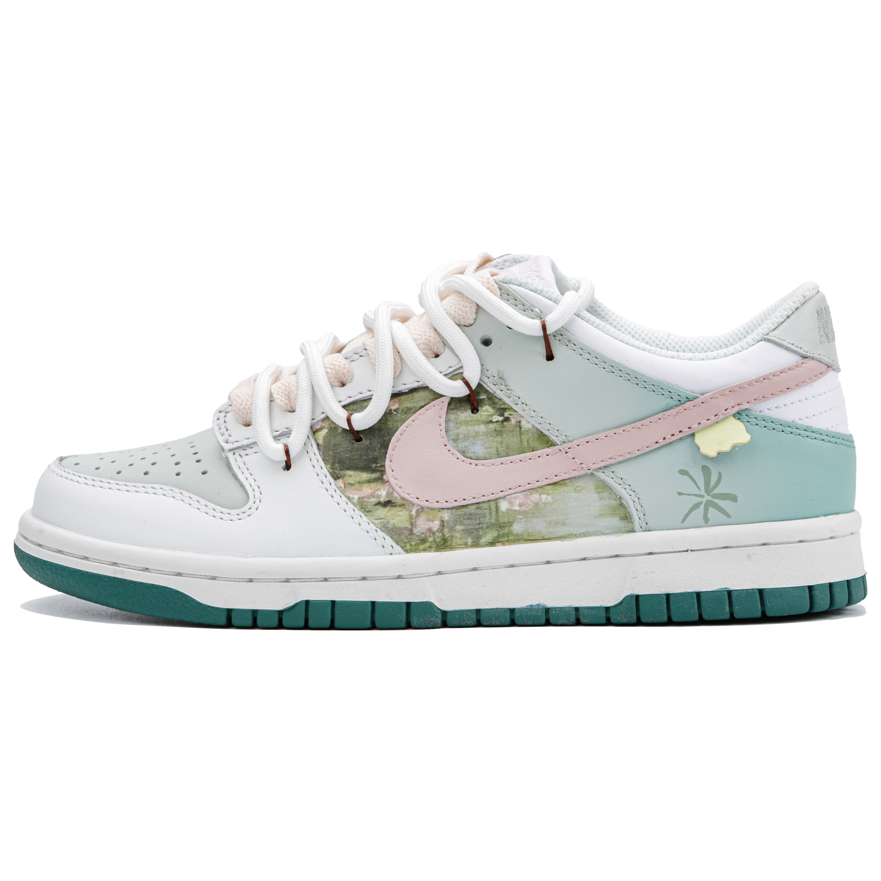 Buy [Kasut Custom] Nike Dunk Low 'Monet Water Lilies' FD9911-101(Team4-女款莫奈睡莲)