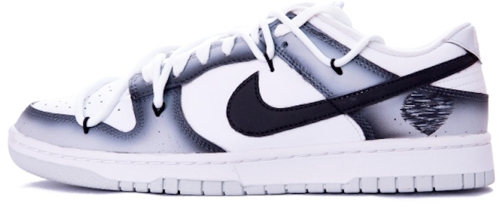 【客製球鞋】Nike Dunk 心動瞬間 黑白漸變 防滑耐磨 低筒 板鞋 男款 白灰 Buy 【客製球鞋】Nike Dunk 心動瞬間 黑白漸變 防滑耐磨 低筒 板鞋 男款 白灰