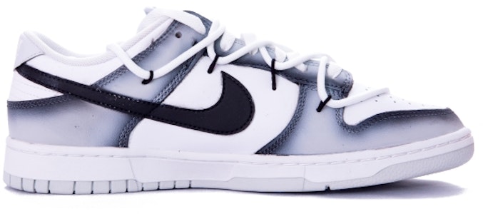 【客製球鞋】Nike Dunk 心動瞬間 黑白漸變 防滑耐磨 低筒 板鞋 男款 白灰 Lookbook 【客製球鞋】Nike Dunk 心動瞬間 黑白漸變 防滑耐磨 低筒 板鞋 男款 白灰