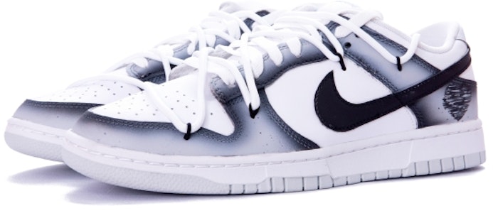 【客製球鞋】Nike Dunk 心動瞬間 黑白漸變 防滑耐磨 低筒 板鞋 男款 白灰 Shop 【客製球鞋】Nike Dunk 心動瞬間 黑白漸變 防滑耐磨 低筒 板鞋 男款 白灰