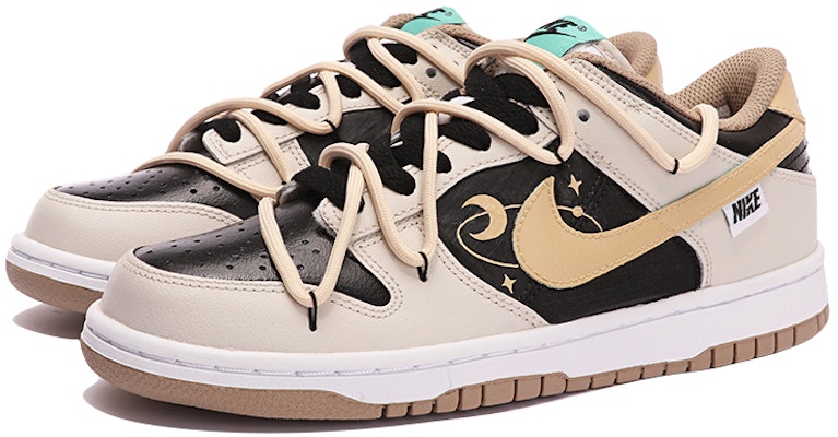 【カスタムシューズ】ナイキ ダンク ロー「ムーンモカ」 DX6063-131(TeamThree-女款星月-米黑) Lookbook 【カスタムシューズ】ナイキ ダンク ロー「ムーンモカ」 DX6063-131(TeamThree-女款星月-米黑)