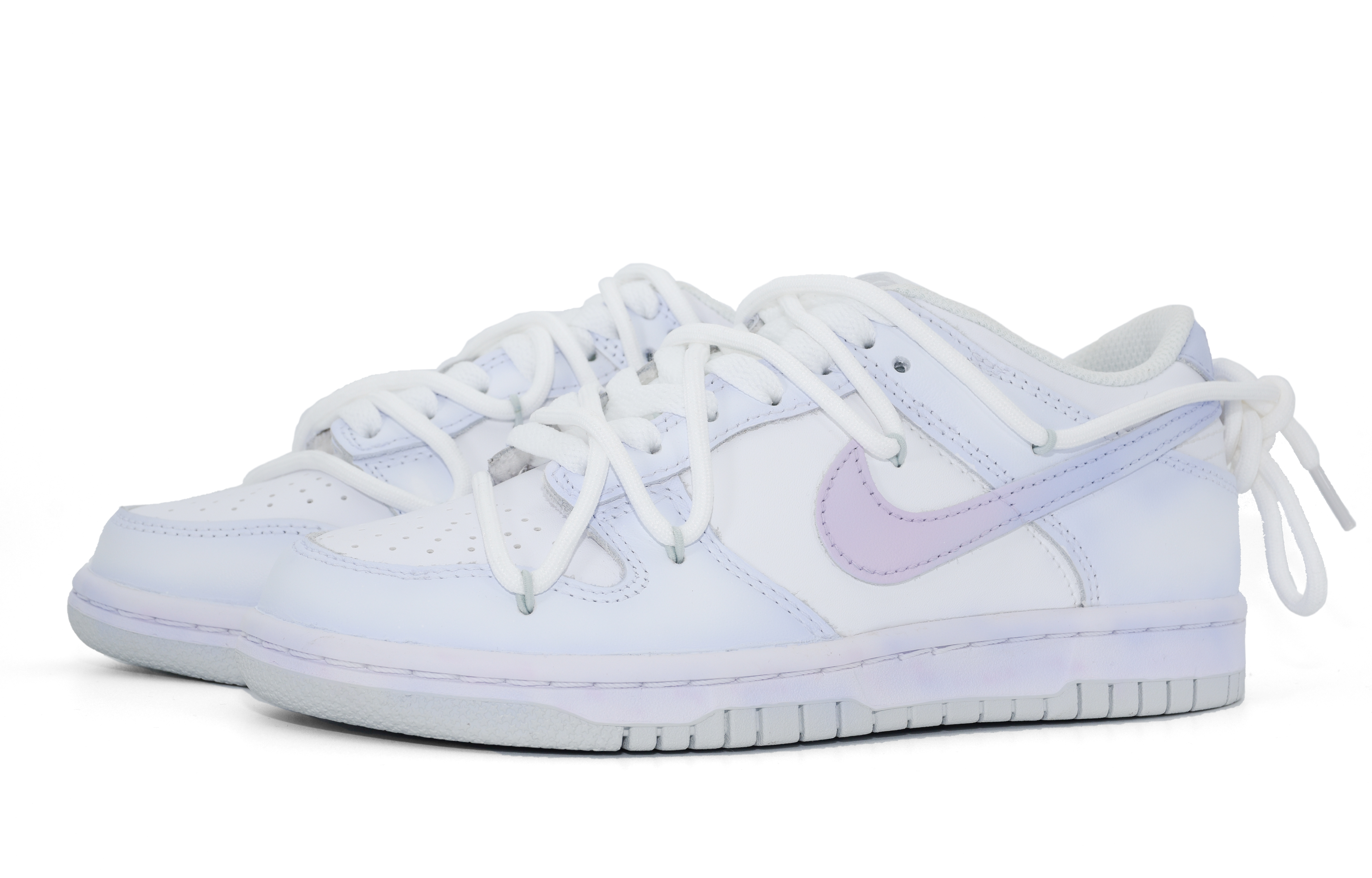 Shop [Kasut Tersuai] Nike Dunk Low 'Ungu Bintang Putih Bulan' DH9765-102（Team164-月白星紫）