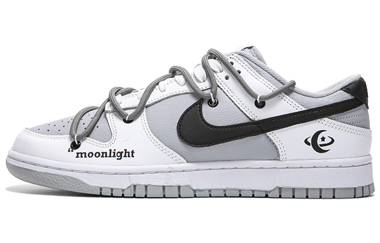 Buy [Kasut Custom] Nike Dunk Low 'Kelabu Bulan-Hitam-Putih' DJ6188-003(Team24-男款月光灰QD)