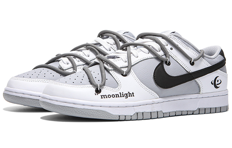 Lookbook [Kasut Custom] Nike Dunk Low 'Kelabu Bulan-Hitam-Putih' DJ6188-003(Team24-男款月光灰QD)