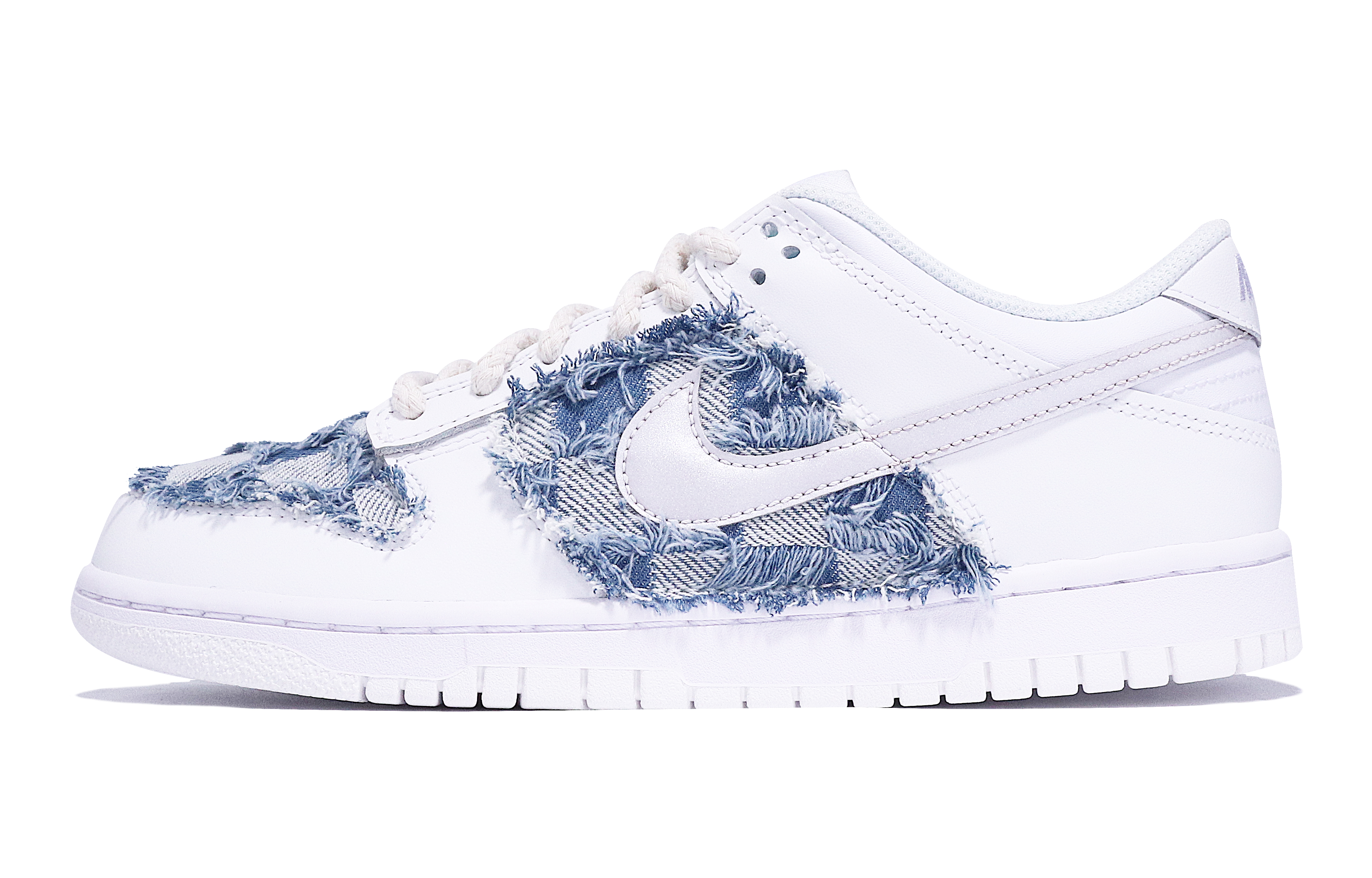 Buy [Sepatu Kustom] Nike Dunk Low 'Perak Putih-Biru Moonlight' DH9765-100(TeamTen-女款DK复古牛仔)